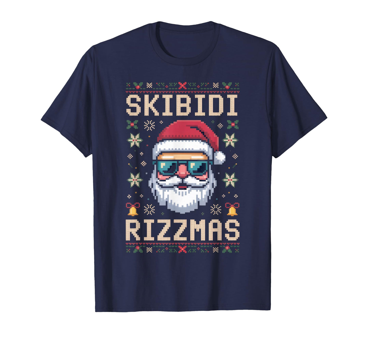 Skibidi Rizzmas Santa Lovers Cool Vibe Holiday Party T-Shirt