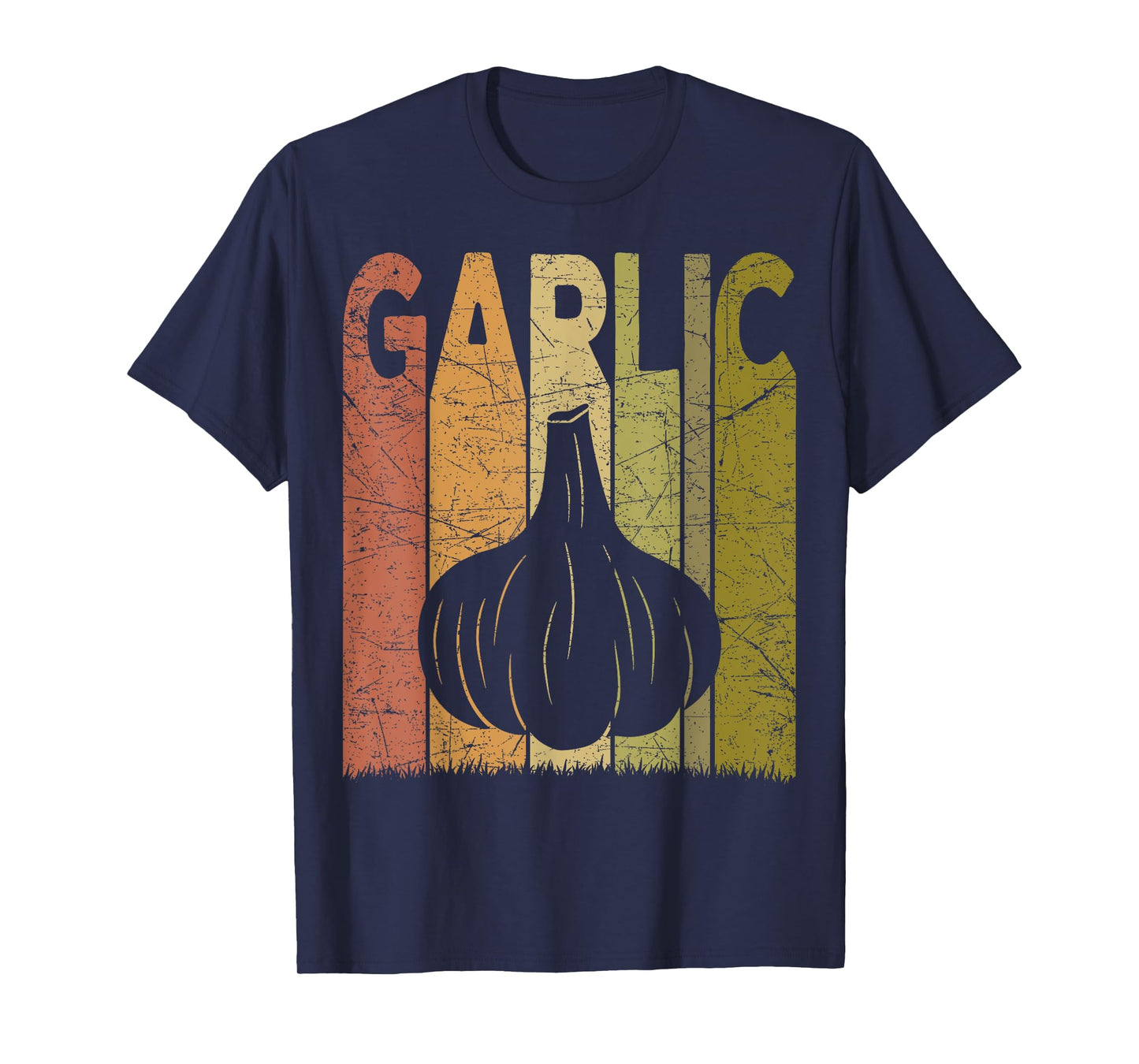 Garlic Vintage Garlic Farmer Retro Vegetables Farmer T-Shirt