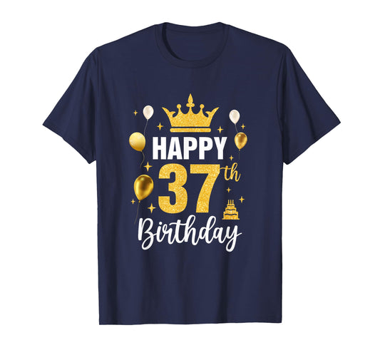 Happy 37Th Birthday Idea For 37 Years Old Man And Woman T-Shirt
