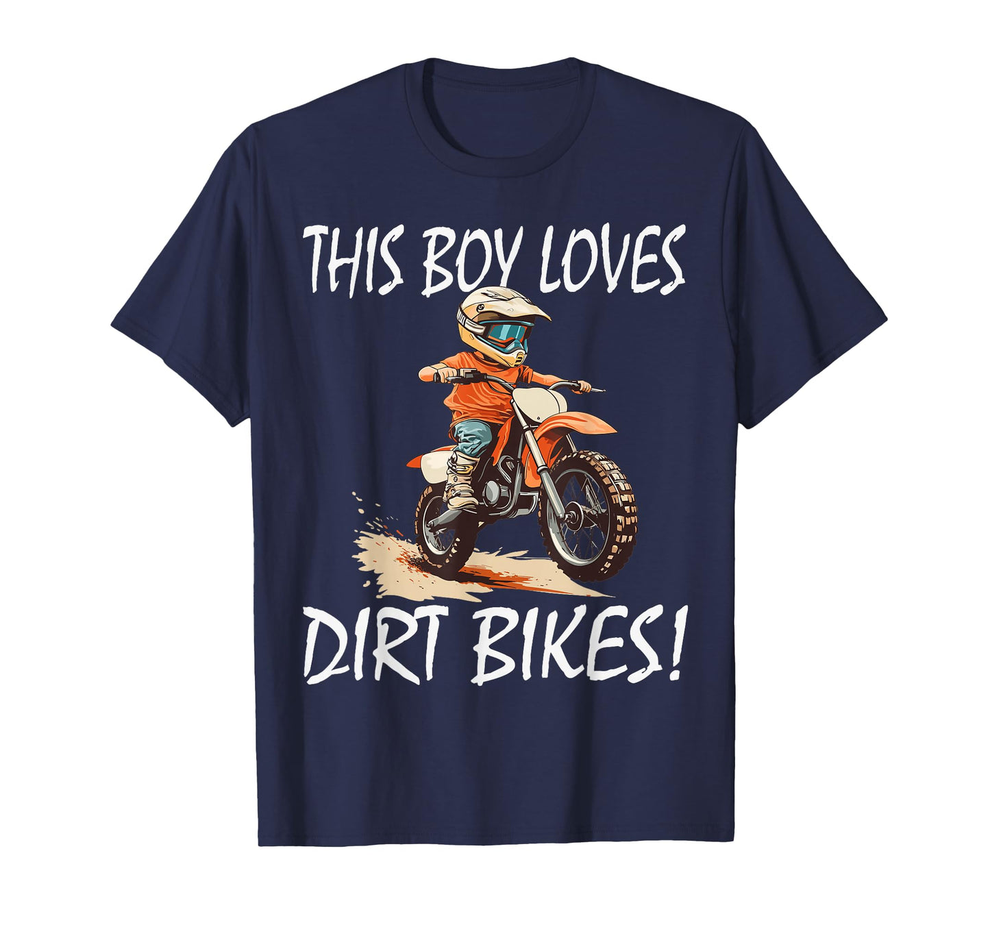 This boy loves dirt bikes, Kids Dirt Bike T-Shirt