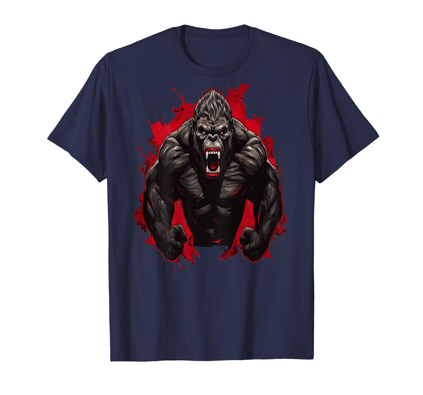 Gorilla Bodybuilding Workout Backprint Gym T-Shirt