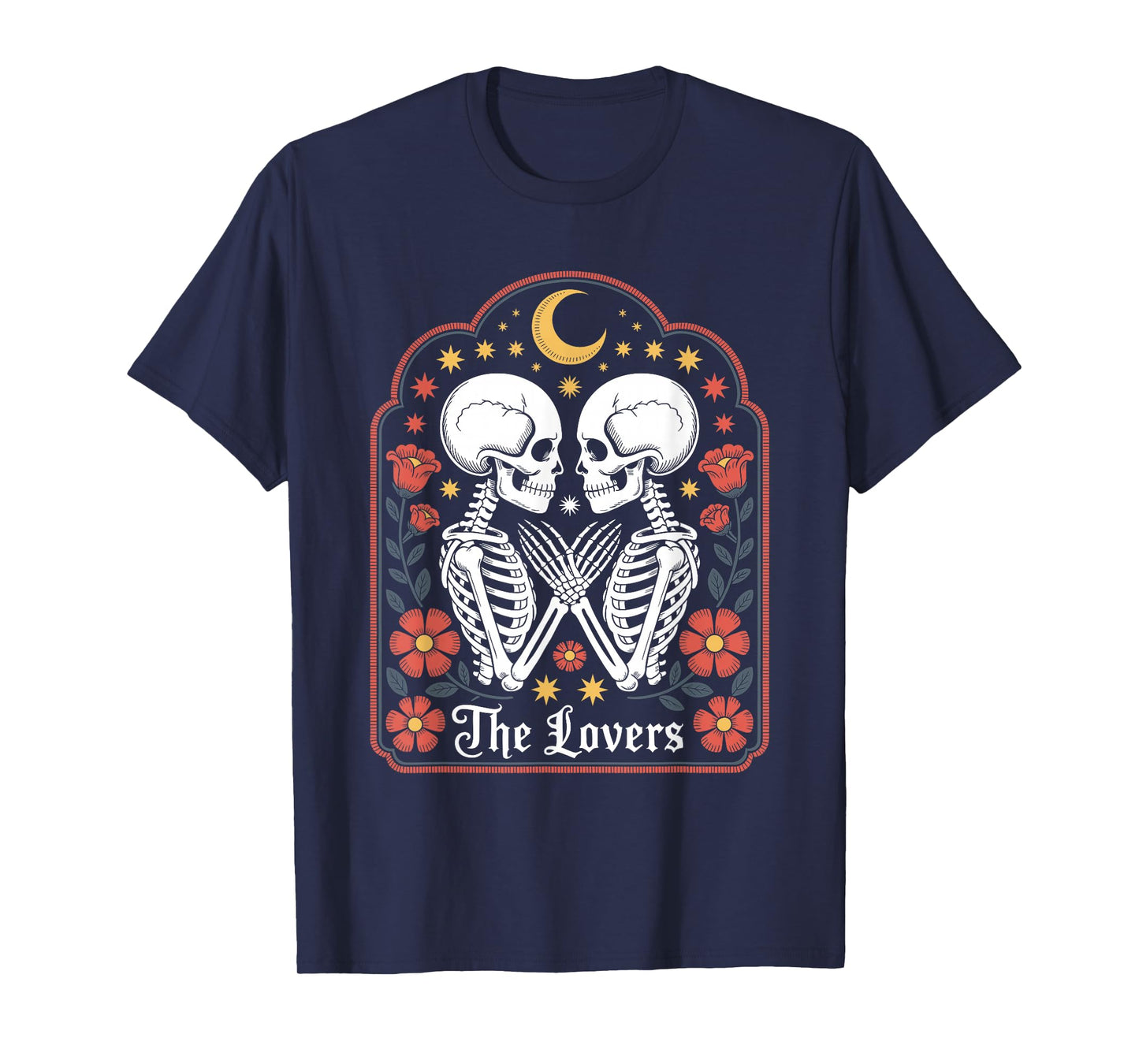 The Lovers Tarot Card Occult Goth Halloween Gothic T-Shirt