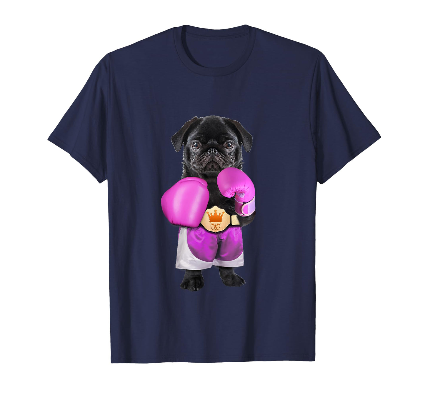 Pug dog Boxing Funny Fitness Gym Workout T-Shirt