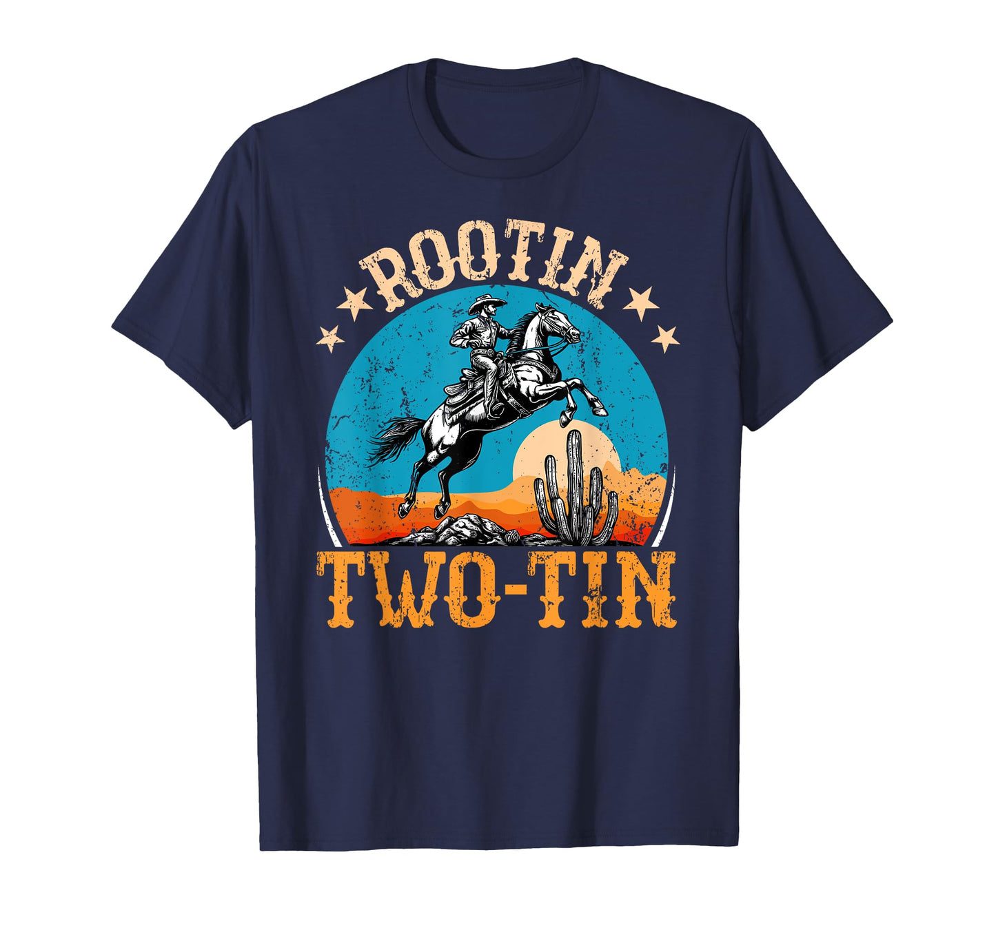 Rootin Two-tin 2nd Birthday 2 Year Old Western Cowboy Bday T-Shirt