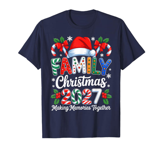 Family Christmas 2027 Matching Family Pajamas Xmas Squad T-Shirt