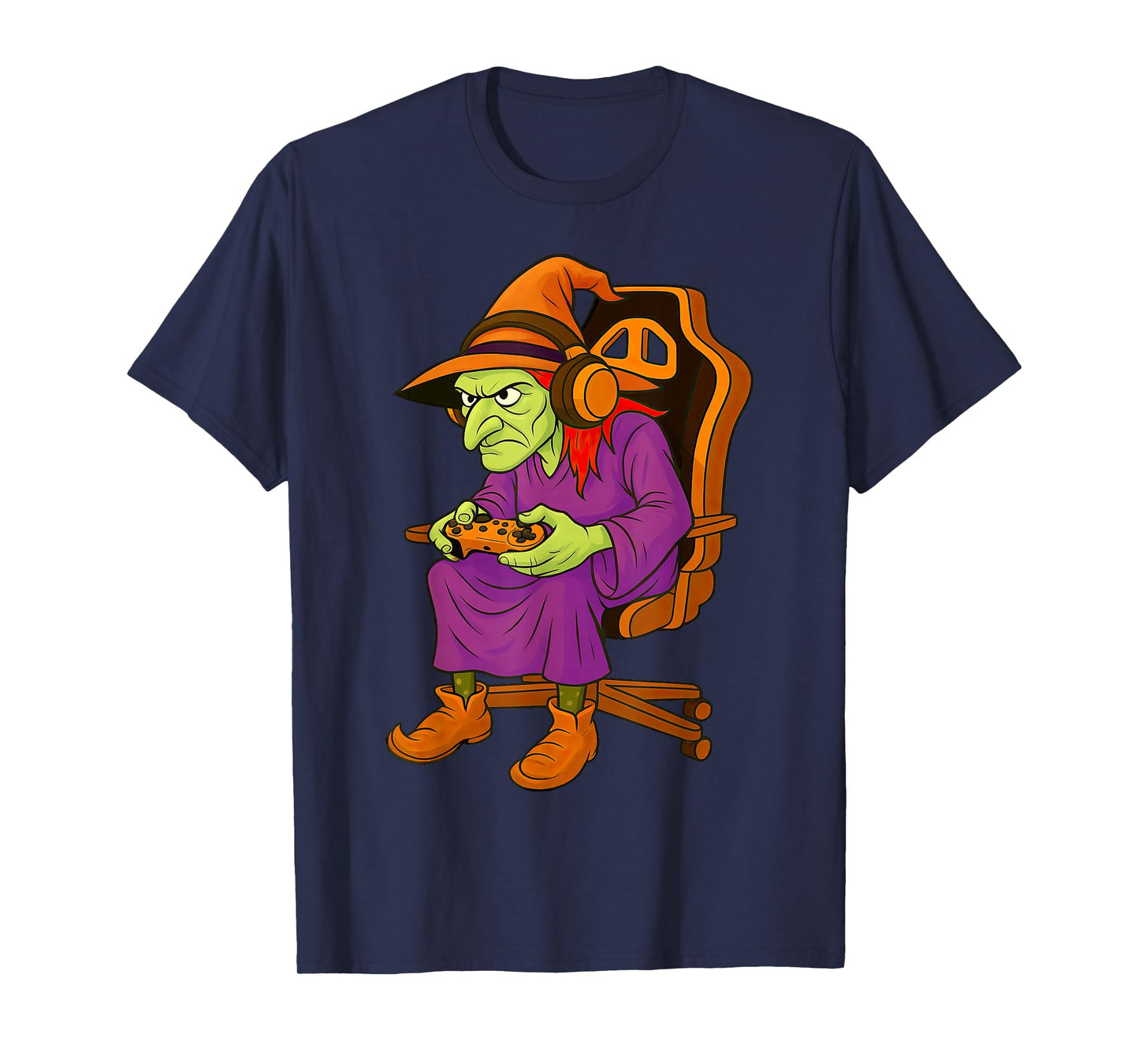Halloween Witch Gamer Gaming Video Game Boys Girls Kids T-Shirt