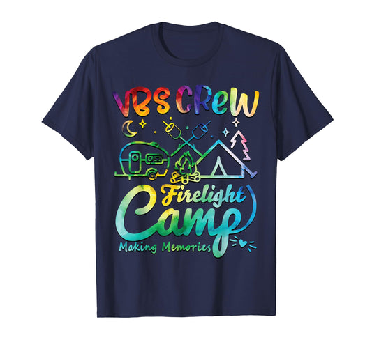 VBS Crew Camp Firelight Vacation Bible School Camping Camper T-Shirt
