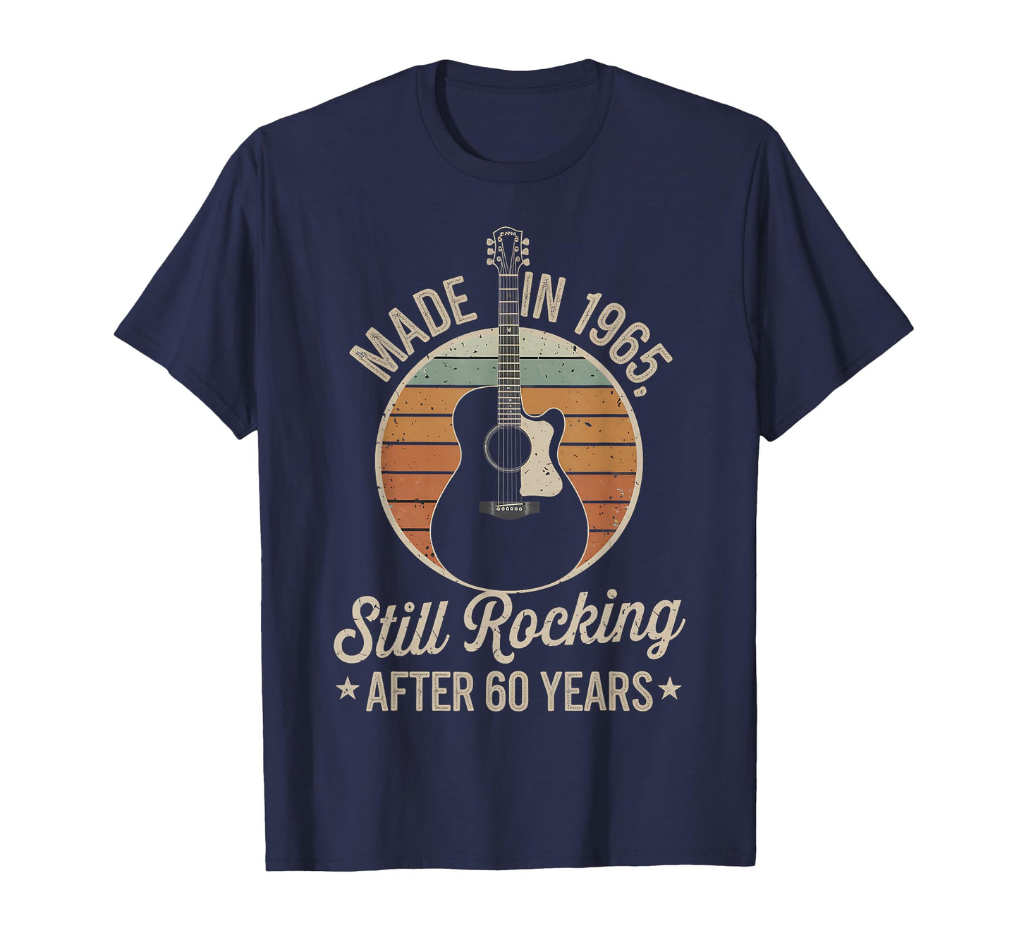 Made in 1965 Still Rocking After 60 Years Retro Guitar T-Shirt