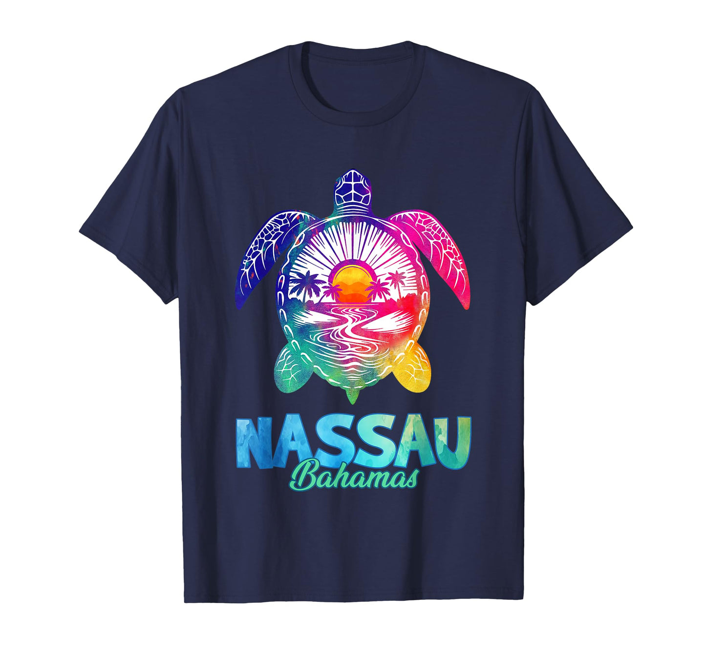 Nassau Tie Dye Sea Turtle T-Shirt Bahamas Beach Vacation T-Shirt