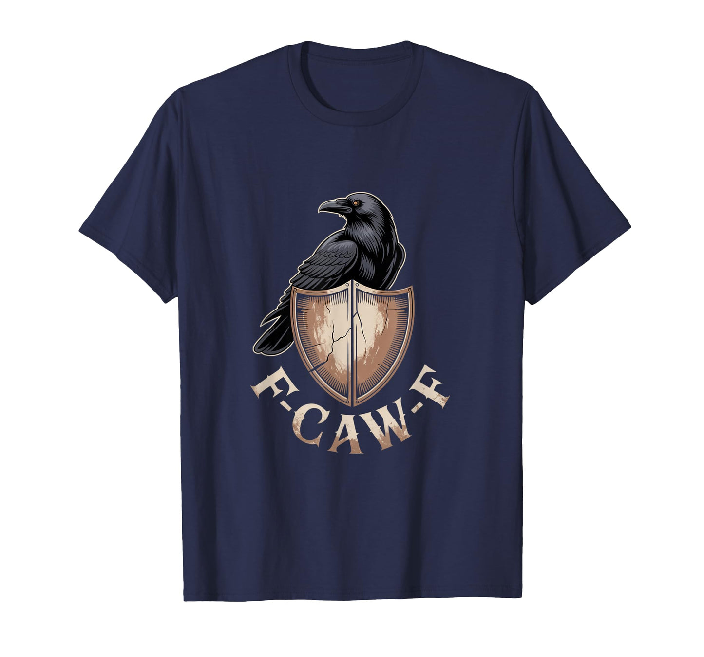 F-Caw-F Crow Funny Gothic Moon Black Bird Halloween T-Shirt