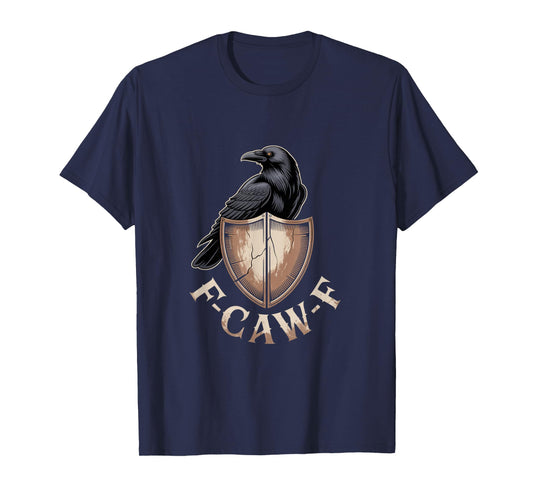 F-Caw-F Crow Funny Gothic Moon Black Bird Halloween T-Shirt