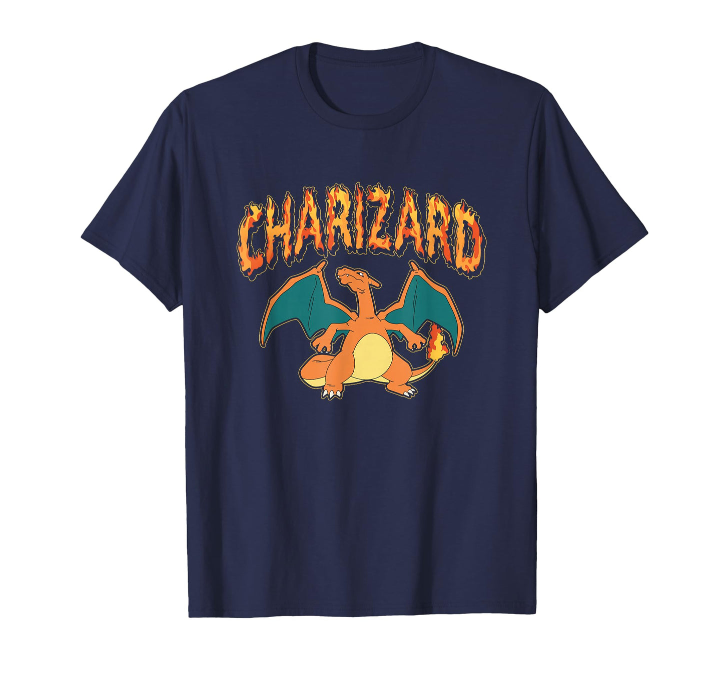 Pokémon Iconic Charizard On Fire Big Chest Portrait T-Shirt