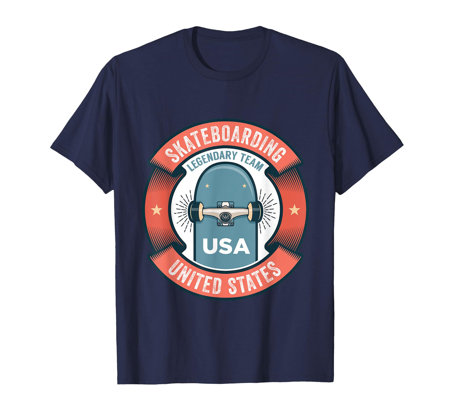 Skateboarding USA Support the Team Shirt USA Flag Skateboard T-Shirt