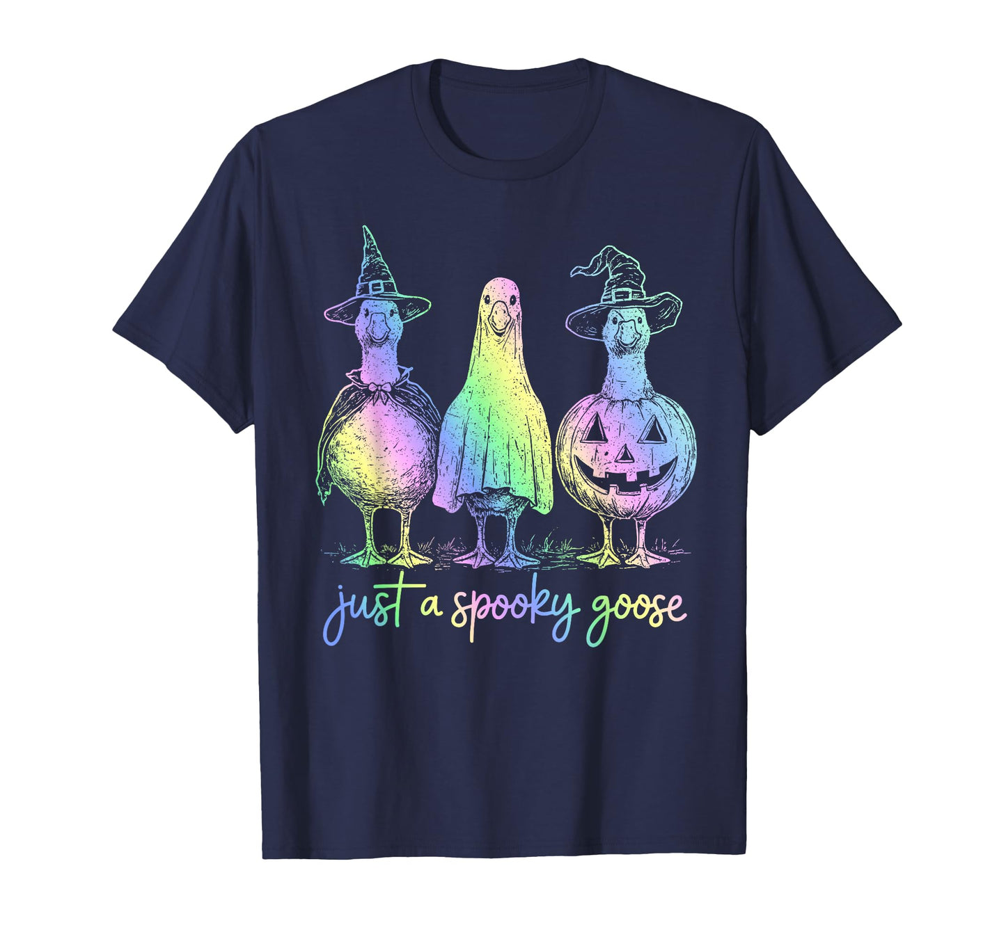 Just A Spooky Goose Halloween Silly Goose Funny Halloween T-Shirt