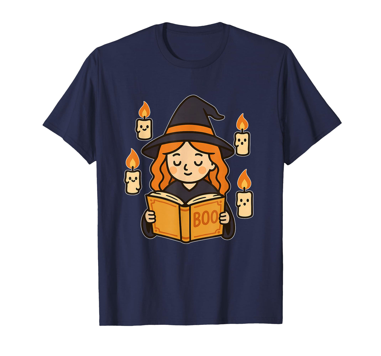 Witch Reading Boo Spell Book T-Shirt