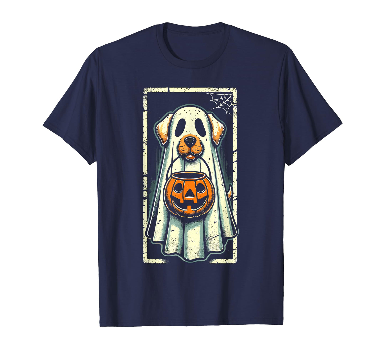 Cute Ghost Dog Men Women Kids Halloween Funny Ghost T-Shirt