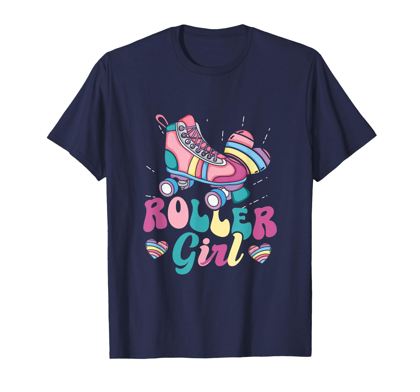 Roller Girl Skater Skating Retro Vintage 70s 80s 90s Skates T-Shirt