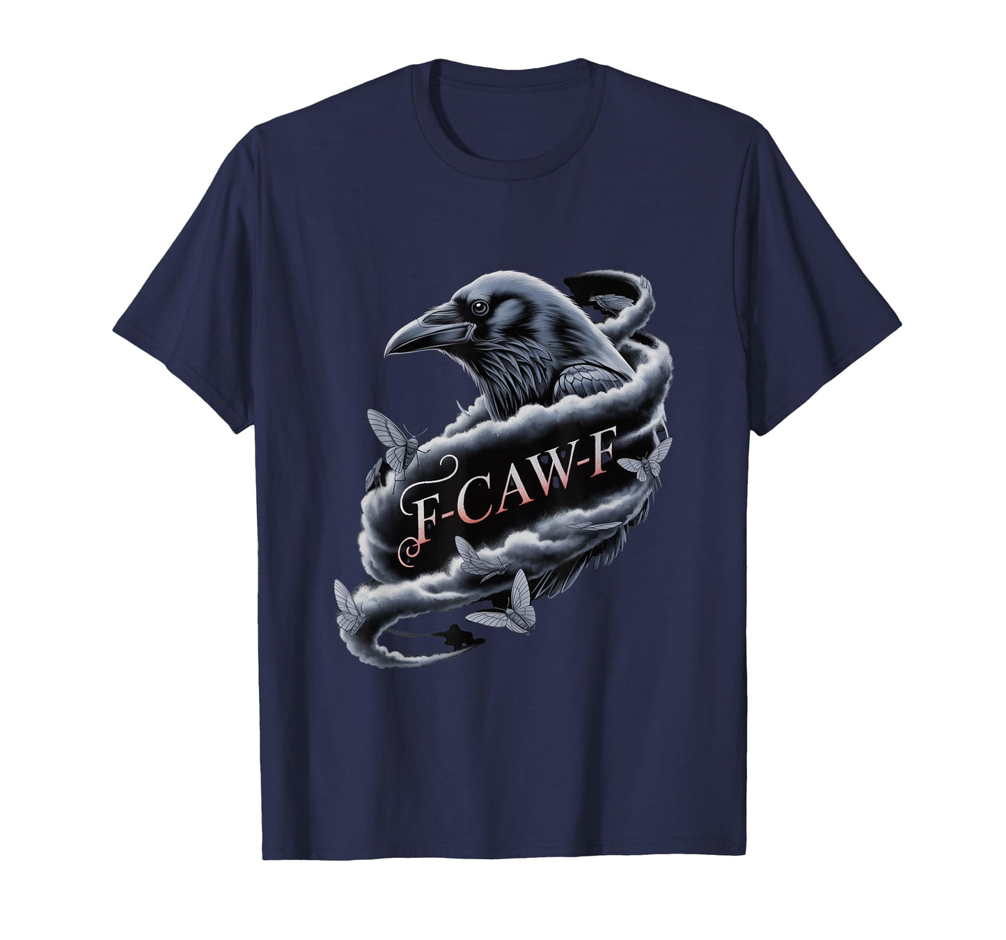F-Caw-F Crow Funny Gothic Moon Black Bird Halloween T-Shirt