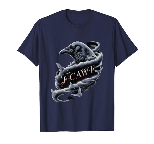 F-Caw-F Crow Funny Gothic Moon Black Bird Halloween T-Shirt