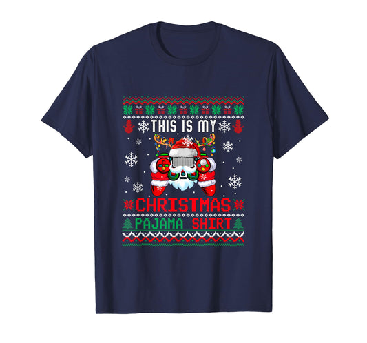 My Christmas Pajama Shirt Sweater Santa Game Controller T-Shirt