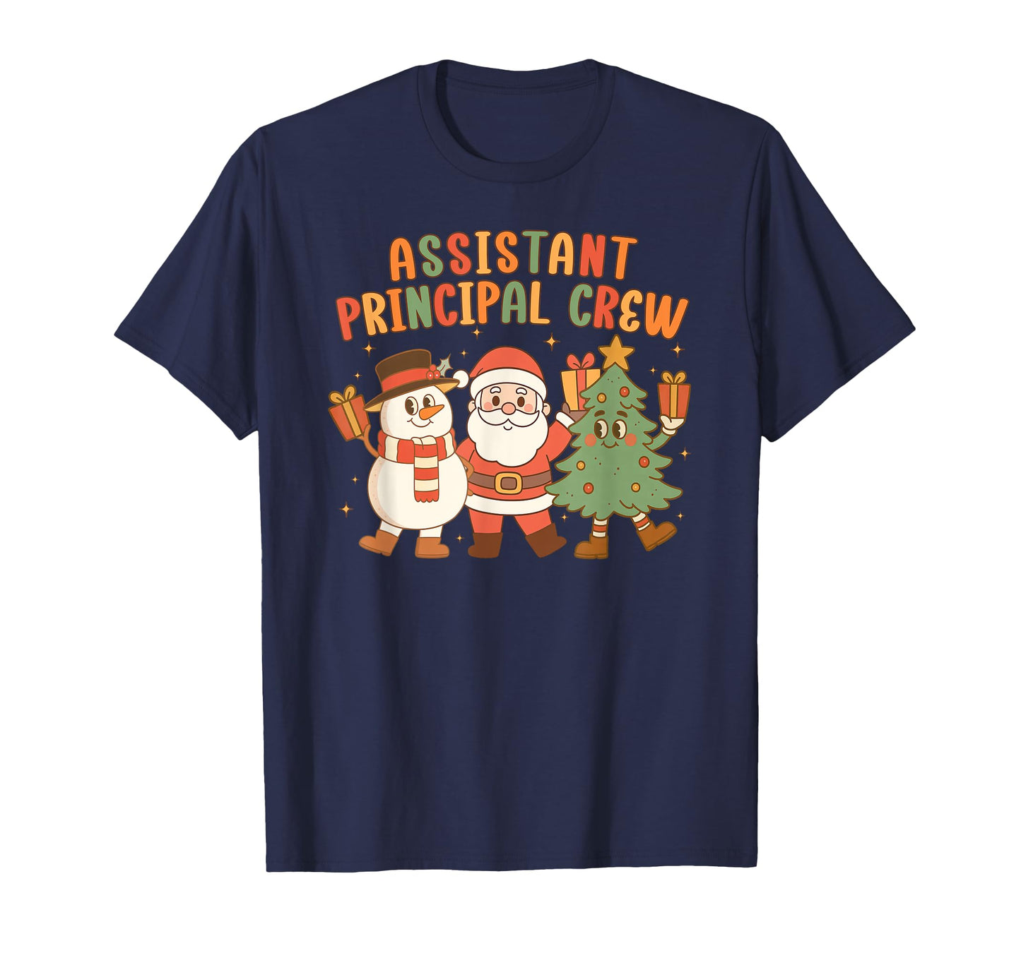 Retro Assistant Principal Crew Christmas Shirt Santa Claus T-Shirt
