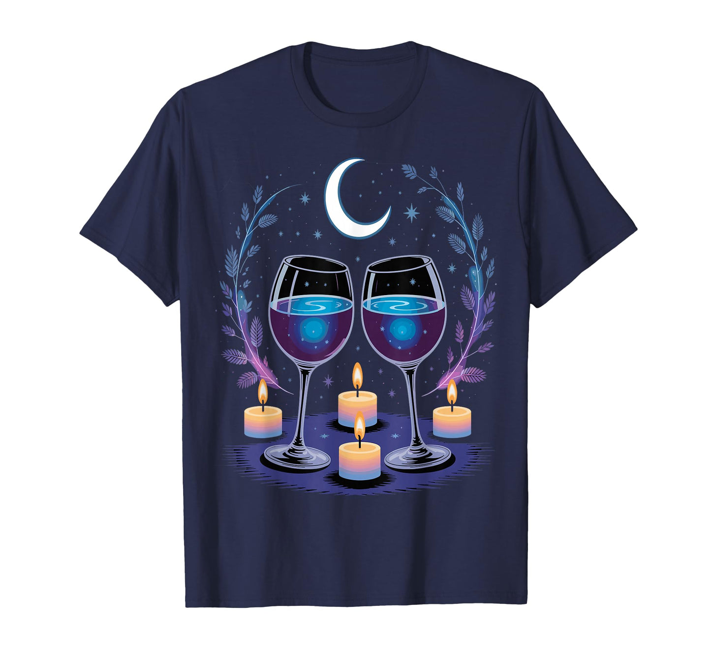 Glasses of Wine Halloween Costume Funny Spooky Tee T-Shirt