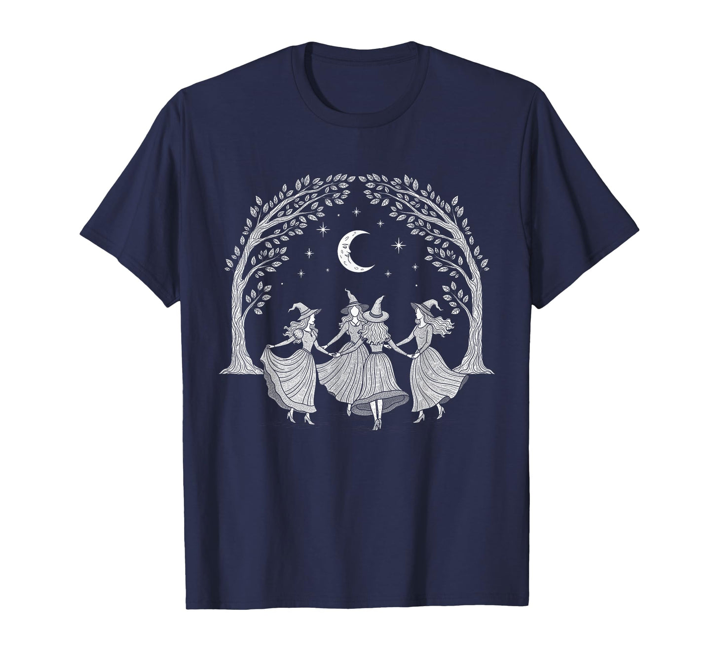 Dancing Witches Halloween Spooky Season Witchy Vibes Women T-Shirt
