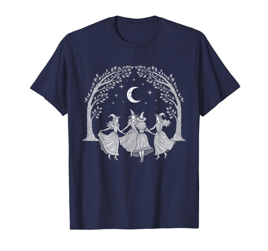 Dancing Witches Halloween Spooky Season Witchy Vibes Women T-Shirt