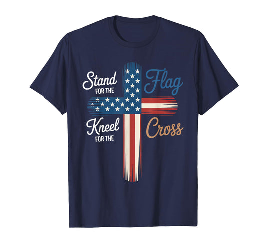 USA Flag Religious Quote 4th of July Christian Faith T-Shirt