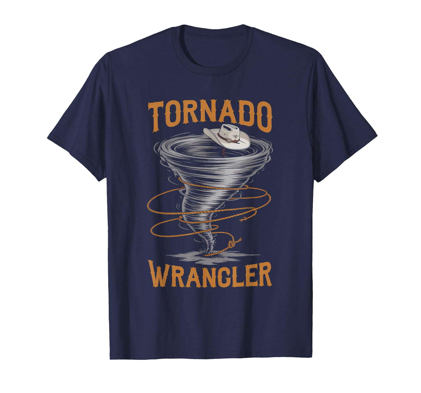 Tornado Wrangler Bold Western Cowboy Graphic Vintage T-Shirt