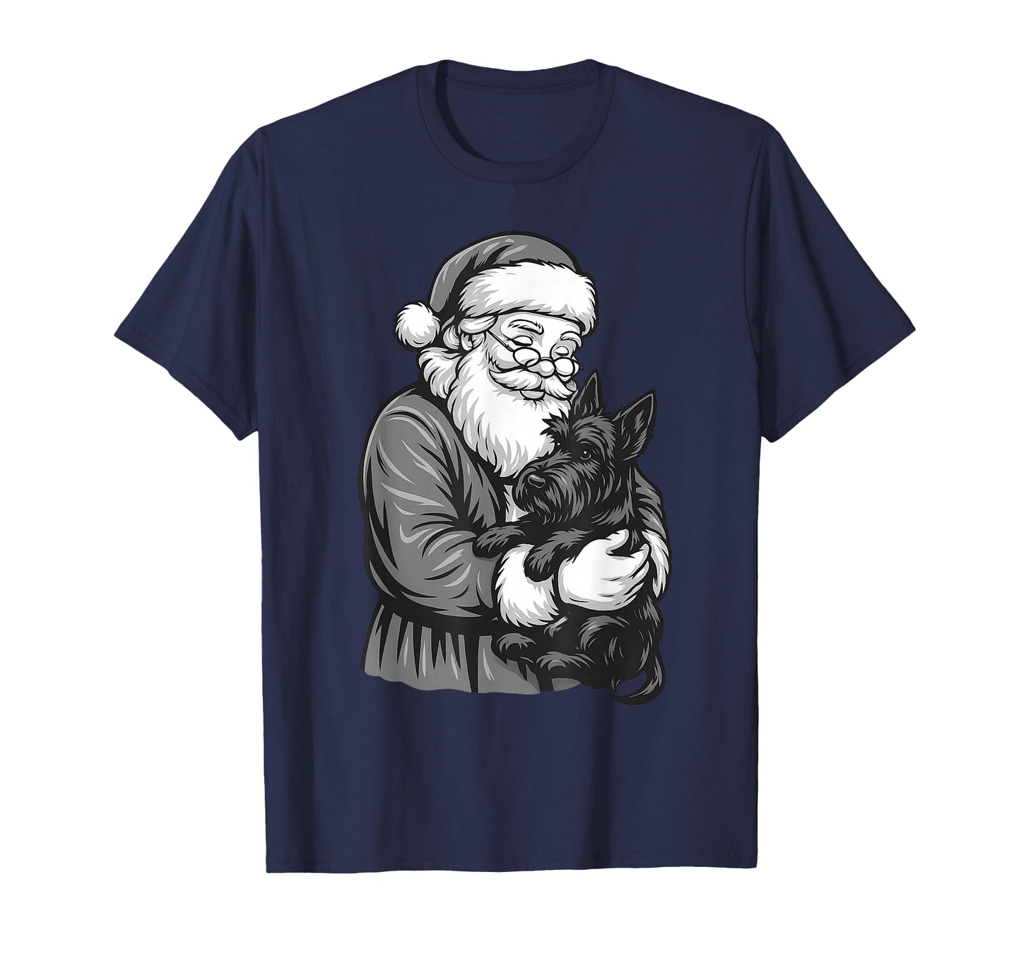 Scottish Terrier Santa Claus Christmas Dog Lover T-Shirt