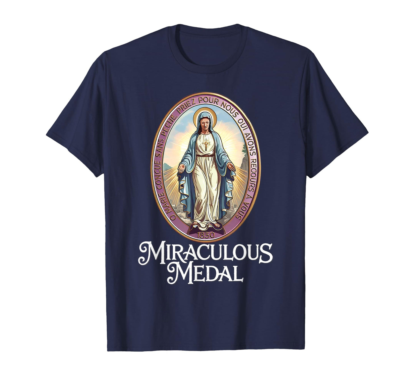 Miraculous Medal Marian Our Lady Catholic T-Shirt
