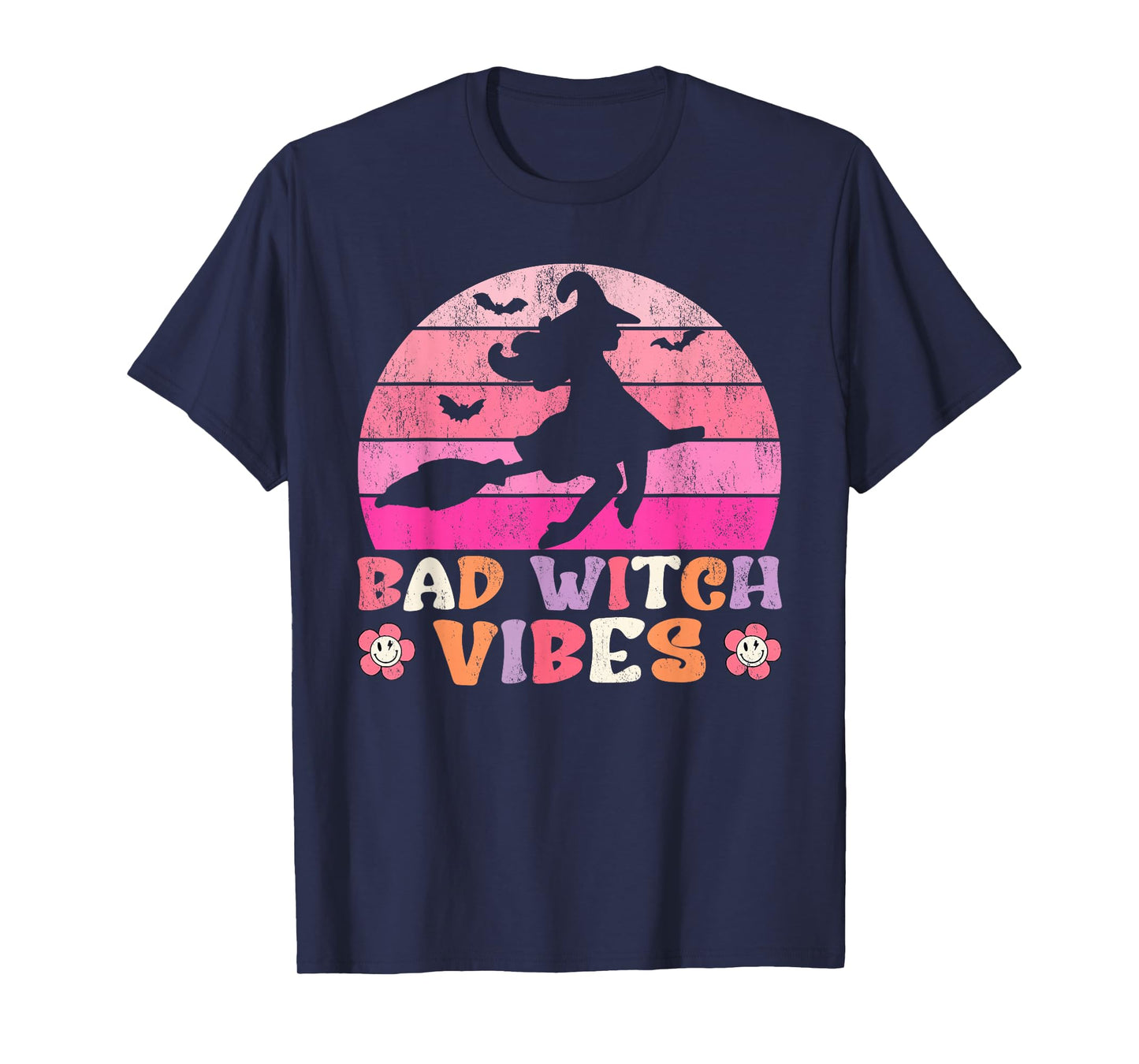 Bad Witch Vibes Retro Halloween Aesthetic T-Shirt