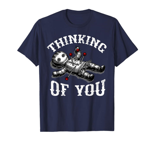 Voodoo Doll Thinking of You Funny Goth Halloween Costume T-Shirt