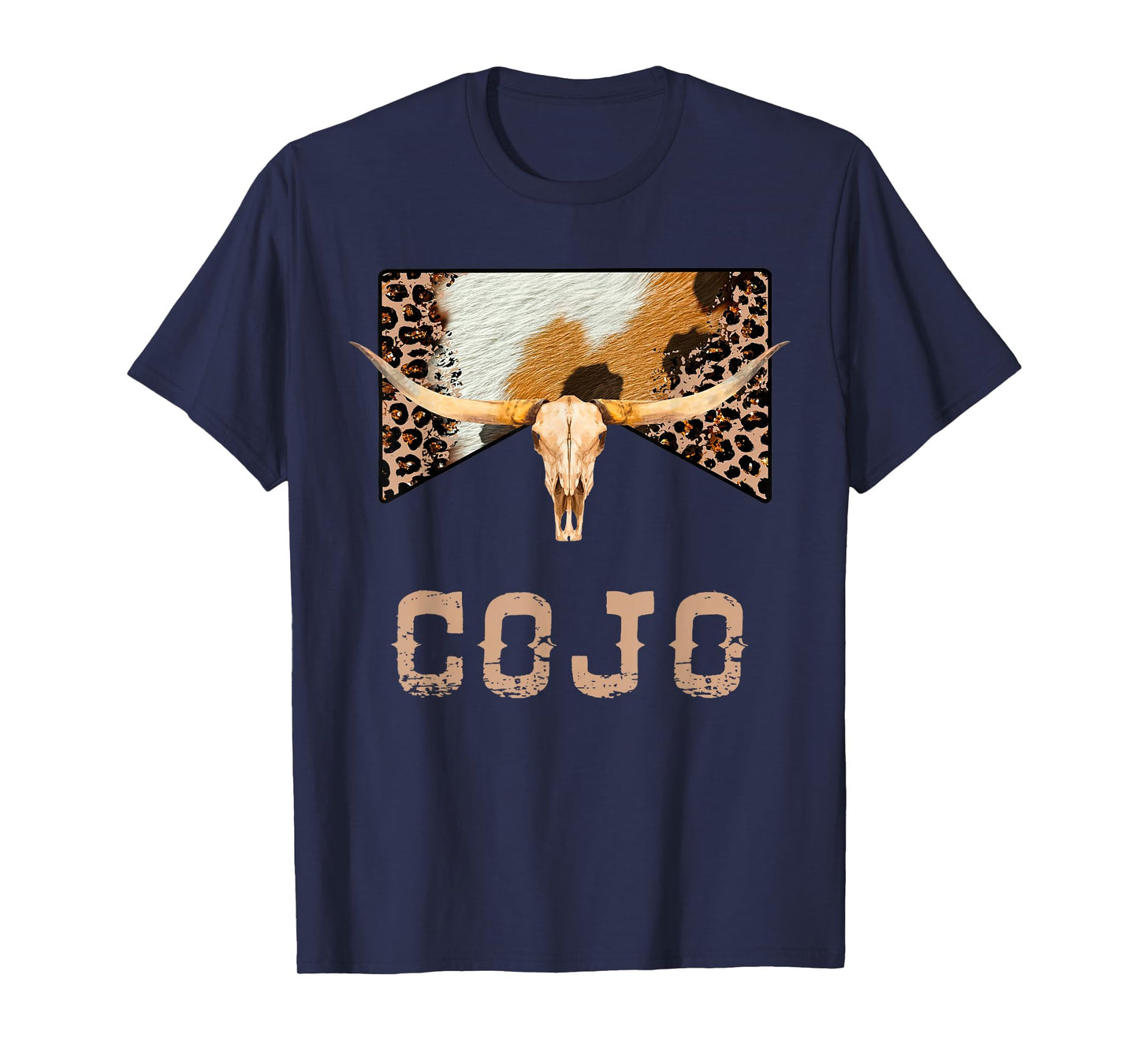 Retro Cojo Johnson Bull Skull Music Country 70s Cowboy Boots T-Shirt