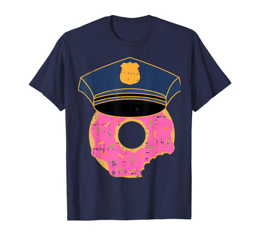 Donut Sprinkles Police Hat Cop Awesome Doughnut Food Gift T-Shirt