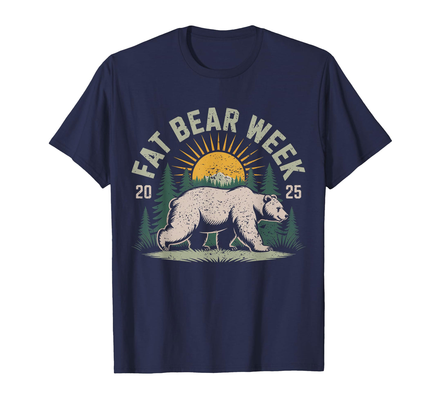 Fat Bear Week Vintage Retro Grizzly Bear Retro T-Shirt