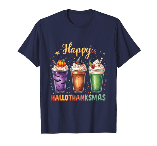 Happy Hallothanksmas Halloween Thanksmas Vintage T-Shirt