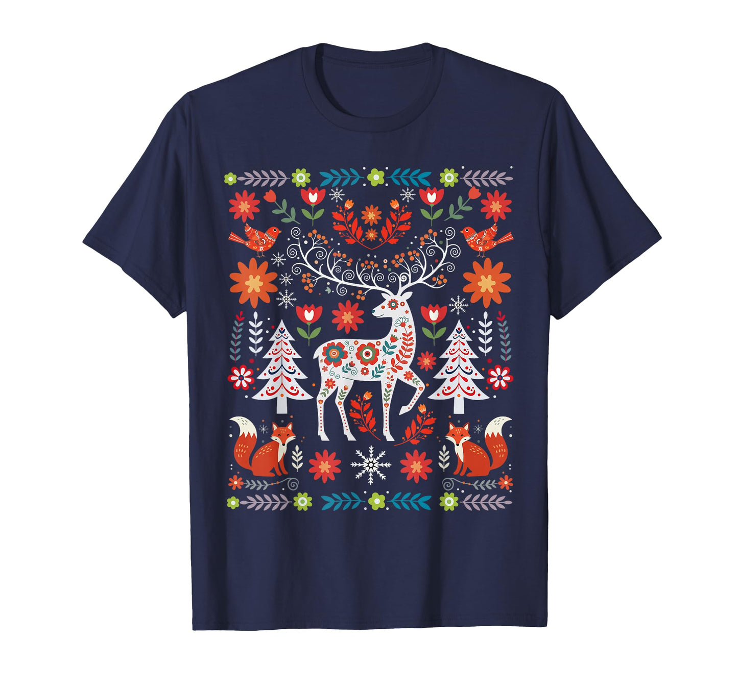 Reindeer Scandinavian Yuletide Season Christmas T-Shirt