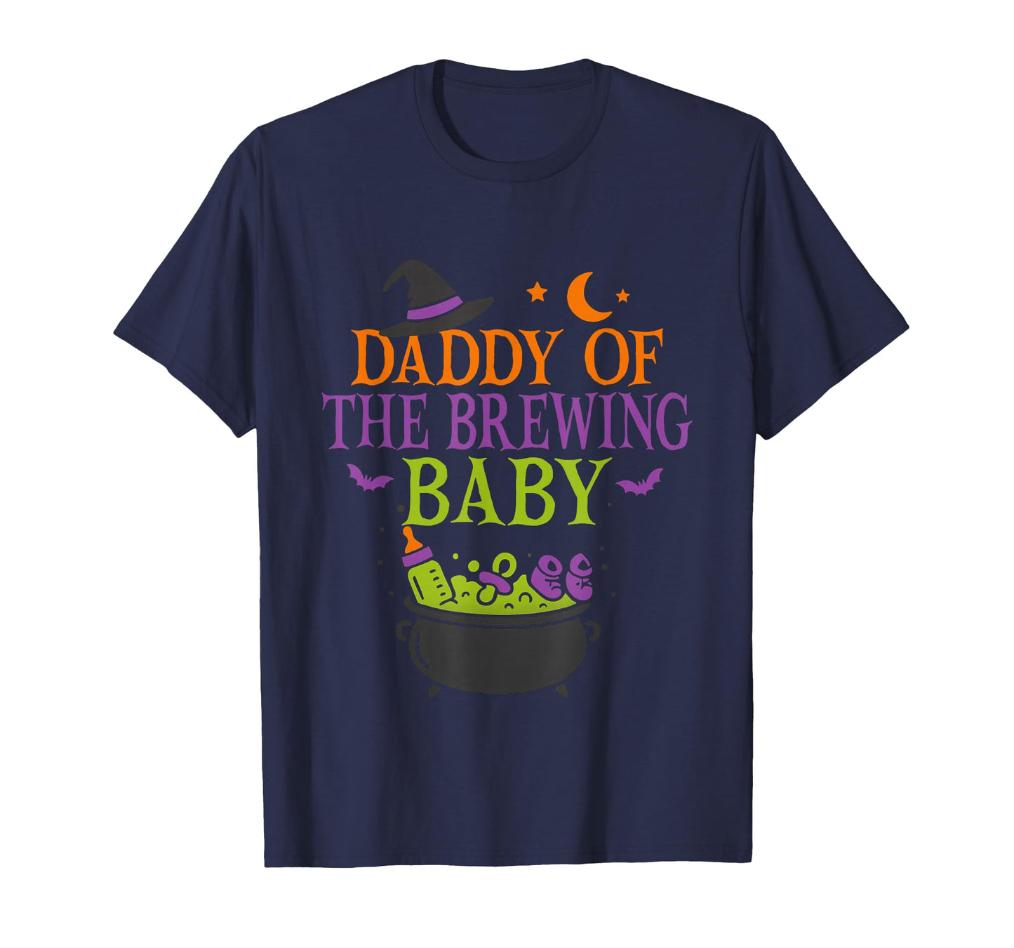 Daddy of The Brewing Baby Halloween Witch Baby Shower T-Shirt