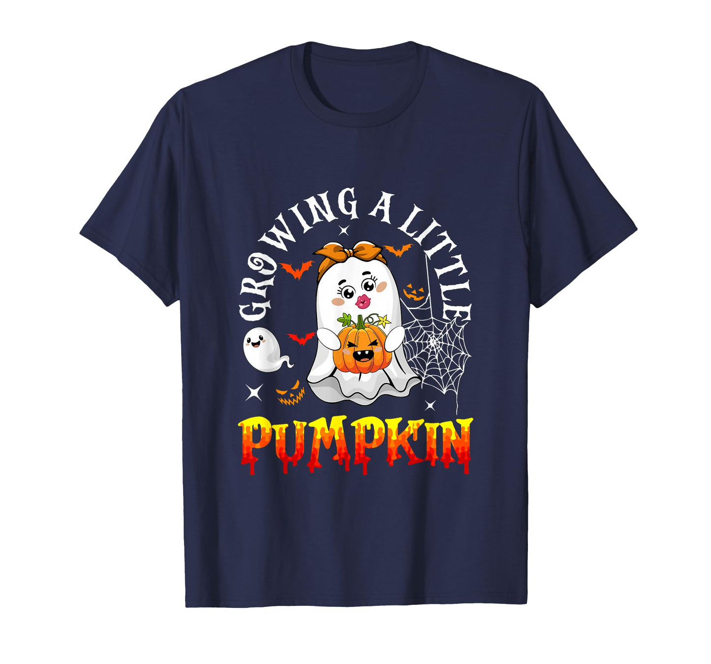 Growing Little Halloween Pumpkin Boo Expecting New Baby T-Shirt