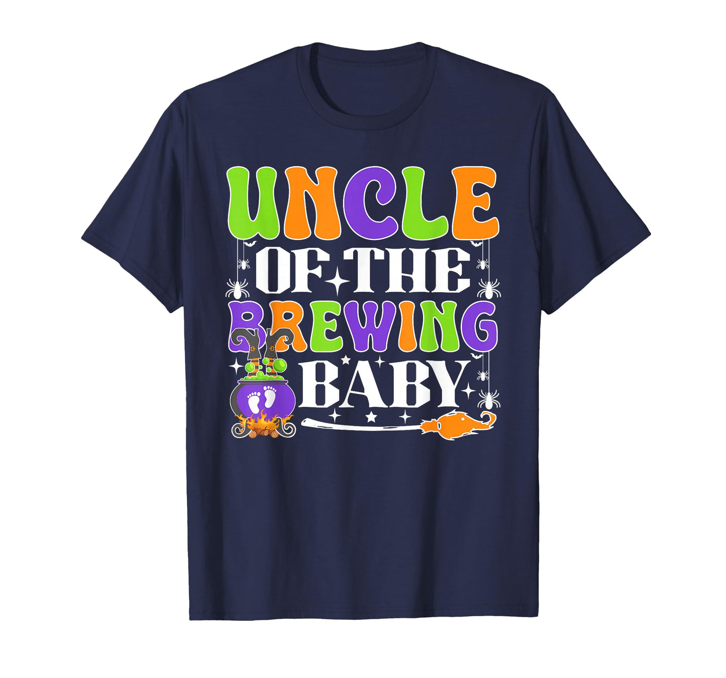 Uncle of The Brewing Baby Halloween Witch Baby Shower T-Shirt