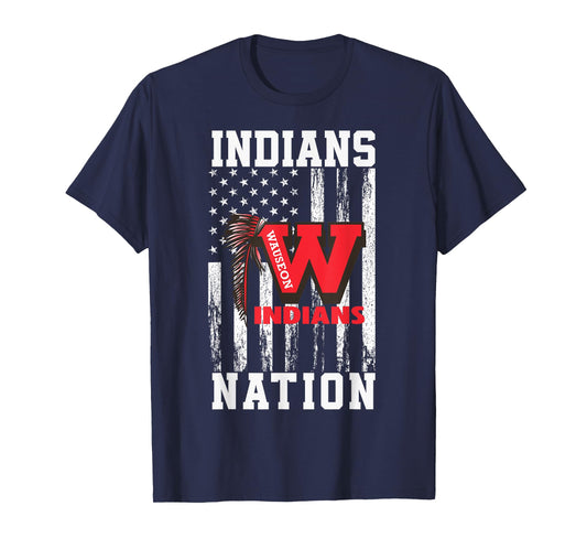 Wauseon Indians Logo Nation HS T-Shirt