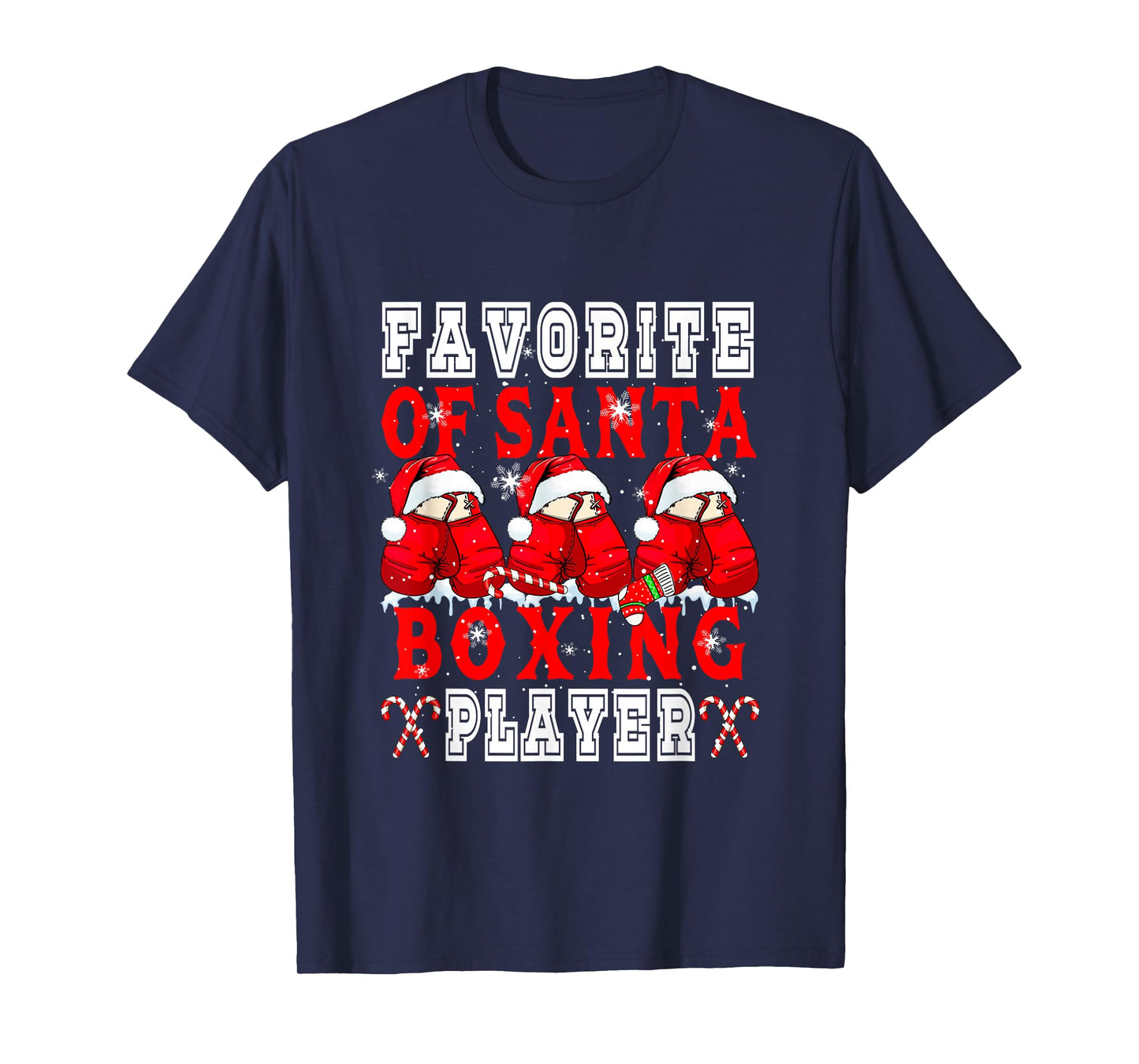 Favorite of Xmas Santa Funny Boxing Player Matching Team T-Shirt