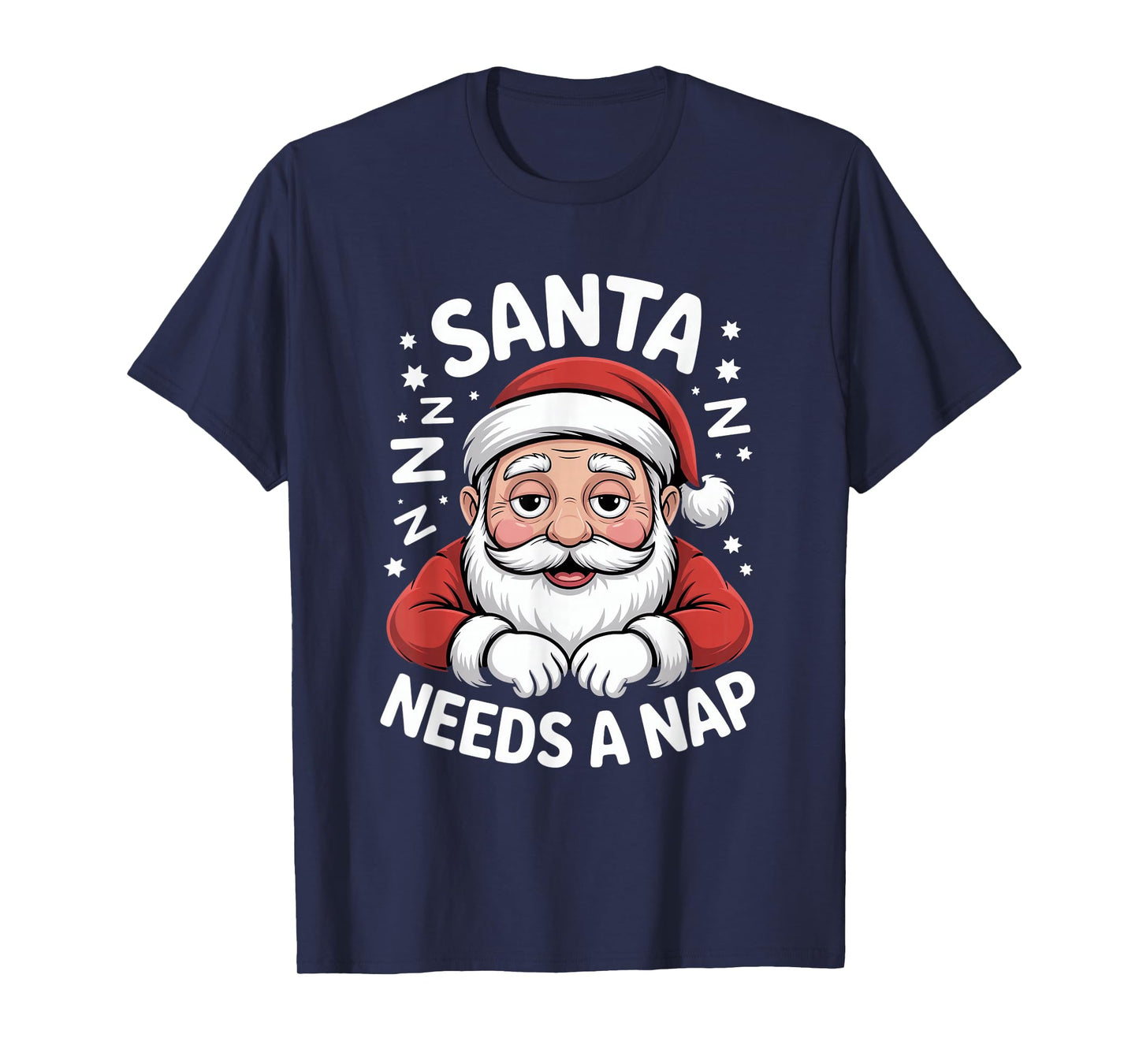 Santa Needs A Nap Funny Christmas Holiday Humor T-Shirt