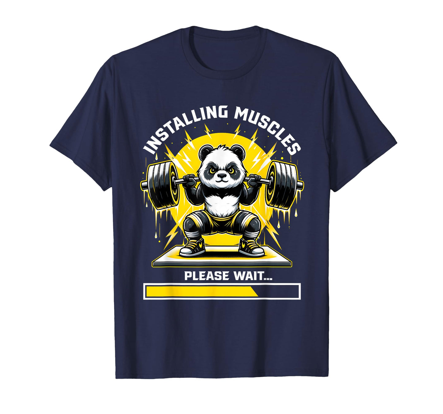 Installing Muscles... Please Wait Humorous Gym T-Shirt