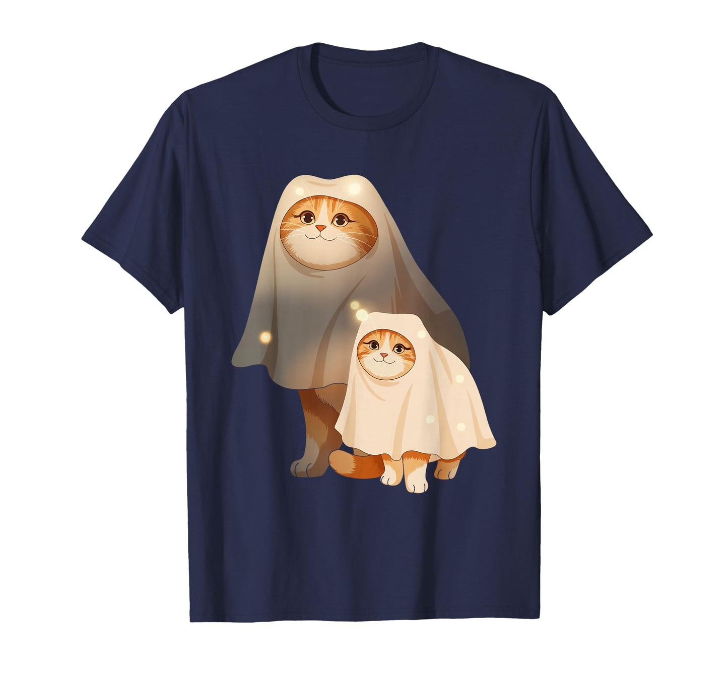 Ghost Cat Meme Funny Halloween Costume for Men Women Kids T-Shirt