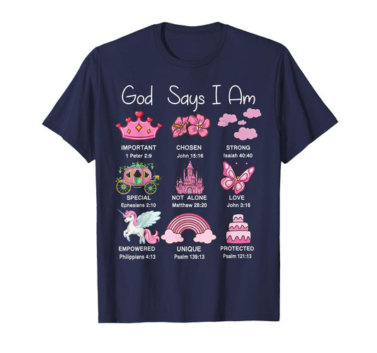 Christian God Say I Am Princess Jesus Kids Teen Girl Toddler T-Shirt