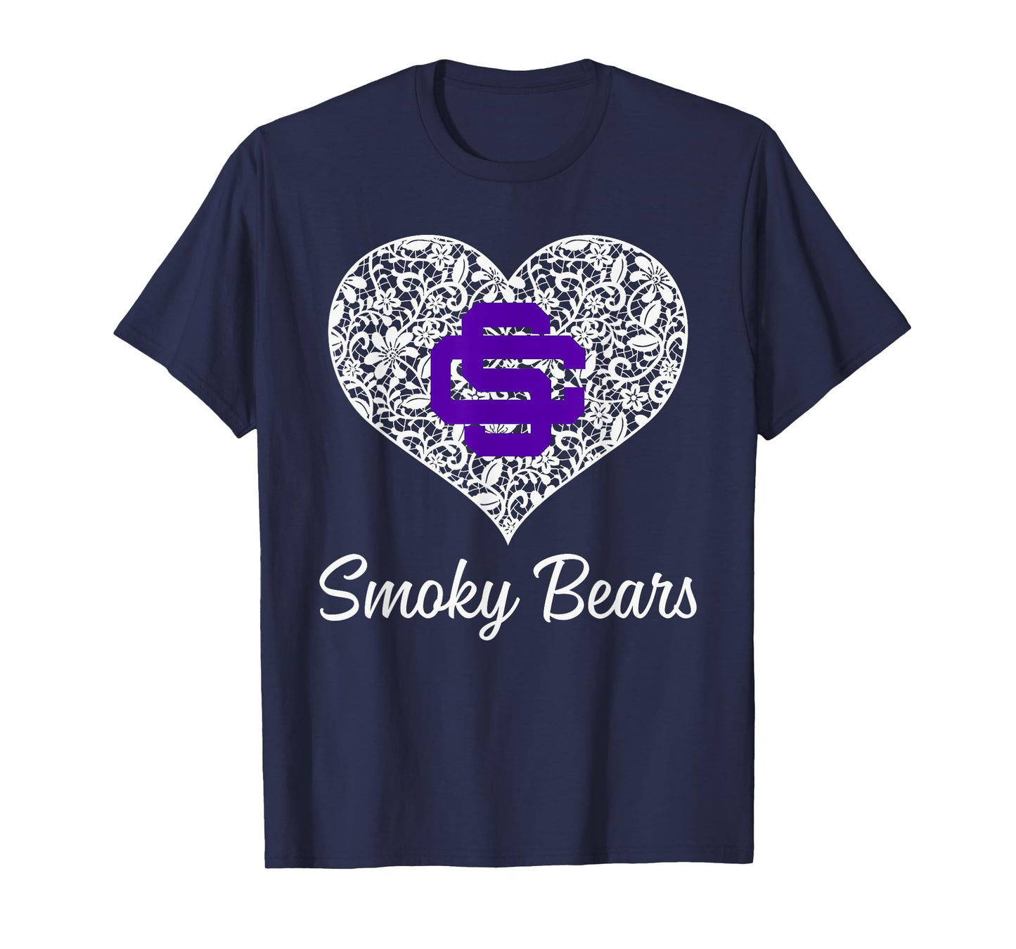 Sevier County Smoky Bears Logo Lace Heart HS T-Shirt