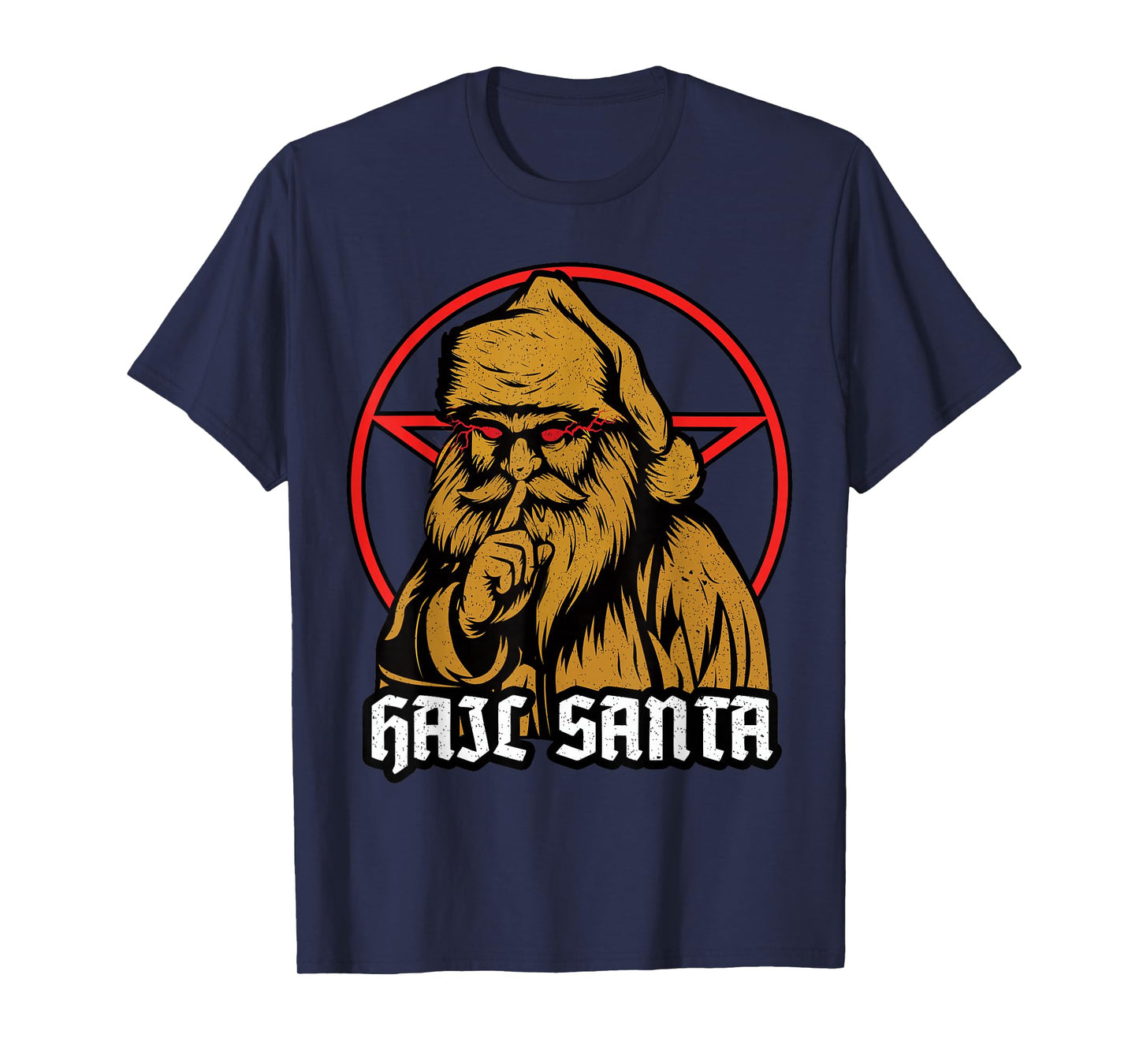 Hail Santa Pagan Happy Solstice Gothic Christmas Metal T-Shirt
